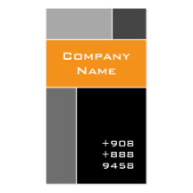 Modern Business Card Construction Orange Grey