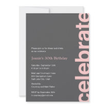 Modern Celebration Party Invitation - Pink