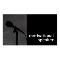 Modern Chalkboard Silhouette Motivational Speaker business cards