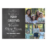 Modern Chalkboard Typography Flat Photo Card Custom Invite