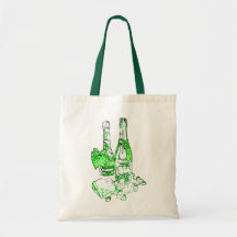 Modern Champagne Art Canvas Bags