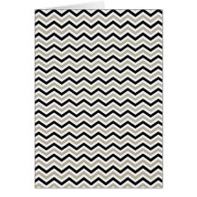 Modern Chevron Black and Sand Greeting Card