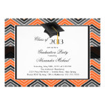 Modern Chevron GraduateTassel Graduation Party invitations