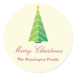 Modern chic Christmas tree custom holiday gift tag