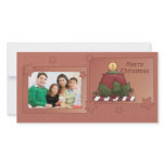 Modern christmas design with candle customized photo card