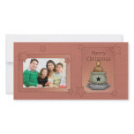 Modern christmas design with candle photo card