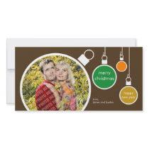 Modern Christmas Photo Card- Chocolate Brown