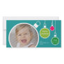 Modern Christmas Photo Card- Turquoise