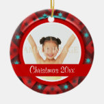 Modern Christmas photo personalize Christmas Tree Ornament