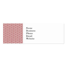 Modern Christmas Red Scroll Pattern Business Card Templates