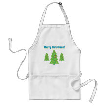 Modern Christmas Tree Art Apron