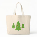 Modern Christmas Tree Art Canvas Bag
