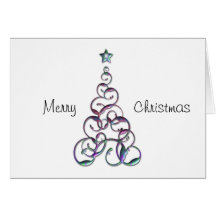 Modern Christmas Tree Art Gifts Greeting Card