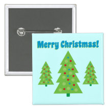 Modern Christmas Tree Art Pins