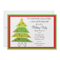 Modern Christmas Tree Christmas Party Invitation