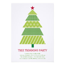 Modern Christmas Tree Holiday Party Invitation