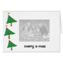 Modern Christmas Tree Photo Holiday Card