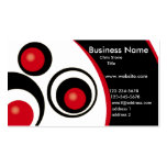Modern Circles Business Card - Red