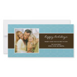 Modern Circles Holiday Photo Card - Turquoise