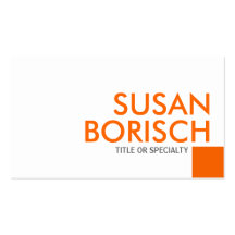 Modern Colour Minimalist White Orange Business Car
