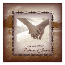 Modern Country Wedding customizable photo