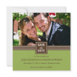 Modern Couple Save The Date Announcement (Lime)