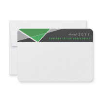 Modern Criss Cross Graduation Thank You Card Invitations