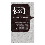 Modern CSS  Programer Computer Software Developer Business Cards
