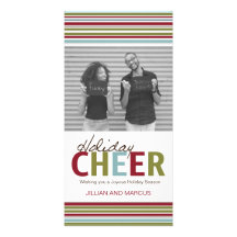 Modern Customizable Holiday Cheer Photo Card