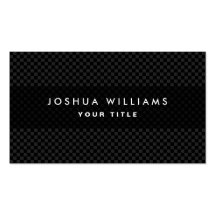 Modern dark gray and black professional profile business card