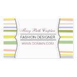 Modern Design  Pale Coloured Stripes Business Cards
