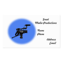 Modern Digital Video Camera with Microphone Business Card