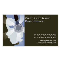 Modern disc jockey business cards