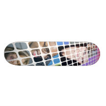 Modern Diversity People and Faces Collage Skate Deck