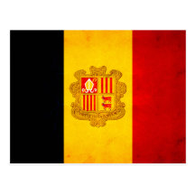 Modern Edgy Andorran Flag Postcards