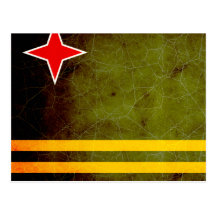 Modern Edgy Aruban Flag Post Card