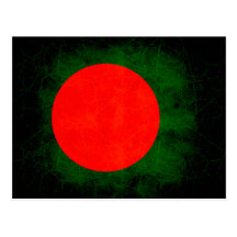 Modern Edgy Bangladeshi Flag Postcards