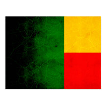 Modern Edgy Beninese Flag Post Cards