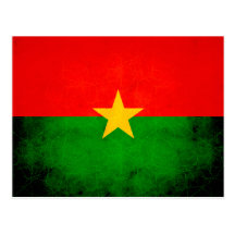 Modern Edgy Burkinabe Flag Post Cards