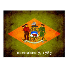 Modern Edgy Delawarean Flag Postcards
