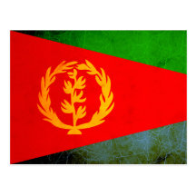 Modern Edgy Eritrean Flag Post Card