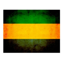Modern Edgy Gabonese Flag Post Card