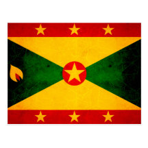 Modern Edgy Grenadian Flag Postcards