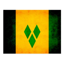 Modern Edgy Grenadian Flag Postcards