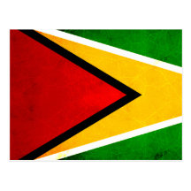 Modern Edgy Guyanese Flag Post Cards