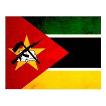Modern Edgy Mozambican Flag Postcard