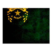 Modern Edgy Nevadan Flag Postcard