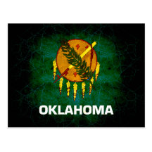 Modern Edgy Oklahoman Flag Post Card