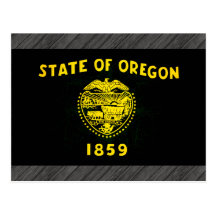 Modern Edgy Oreganian Flag Post Card