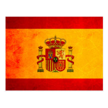 Modern Edgy Spanish Flag Post Card